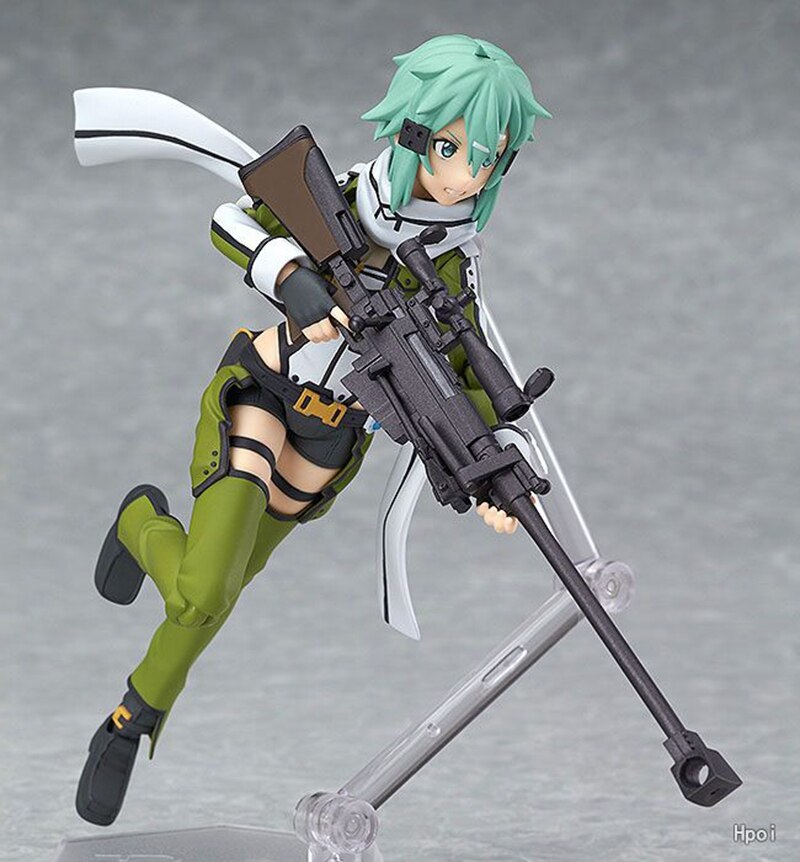 Anime Sword Art Online Asada Shino Figure 13.5CM Action PVC Anime Figure High-quality Kid Toy Doll Fighting Stance Toyts Model