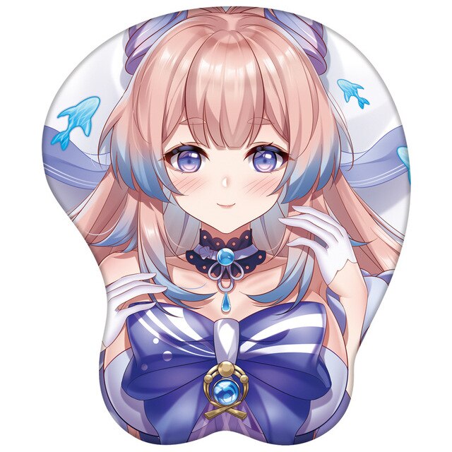 3D Genshin Impact Zhongli Mouse Pad Klee Anime Kawaii Hutao Stereo Mousepad Oppai Silicone Wrist Pad Gaming Mouse Mat Customeriz