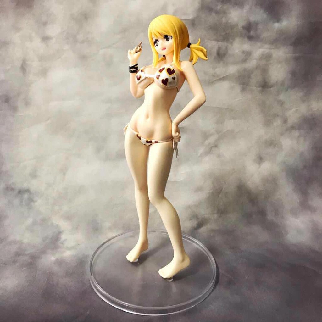 24cm Anime Fairy Tail Lucy Heartphilia Swimsuit Bikini Ver. 1/7 PVC Action Figure Model Sexy Girl Decoration Toys Doll Brand New