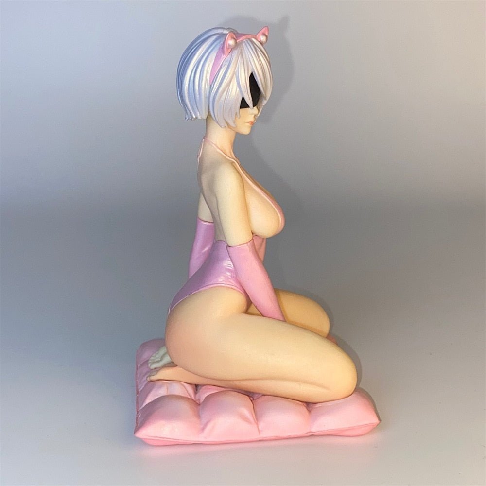 14cm Sexy kneeling Pink NieR Automata 2B Otaku Gentleman Action figure toys doll Christmas gift with box