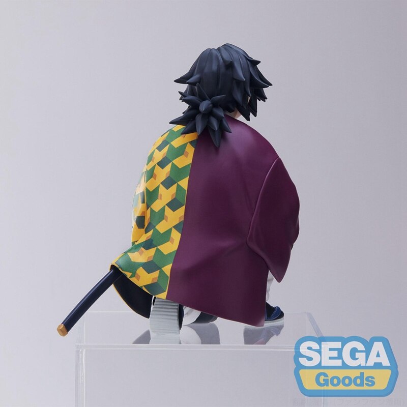 Demon Slayer Figure Rengoku Kyoujurou Tomioka Giyuu PVC Action Figuine Doll Toys Column He Meeting Pressed Kneeling Ornament