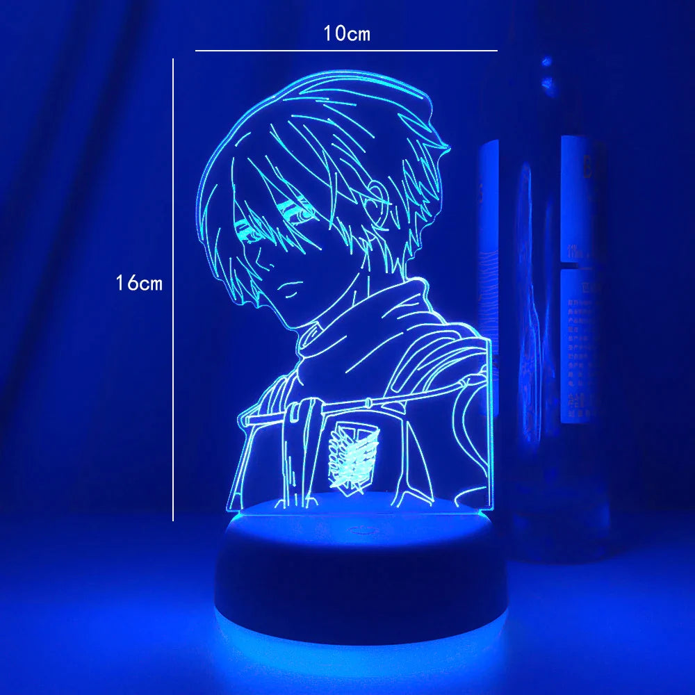 Anime Lamp Attack on Titan 4 Mikasa Ackerman Figure for Bedroom Decor Night Light Kids Birthday Gift Shingeki No Kyojin 3d Light