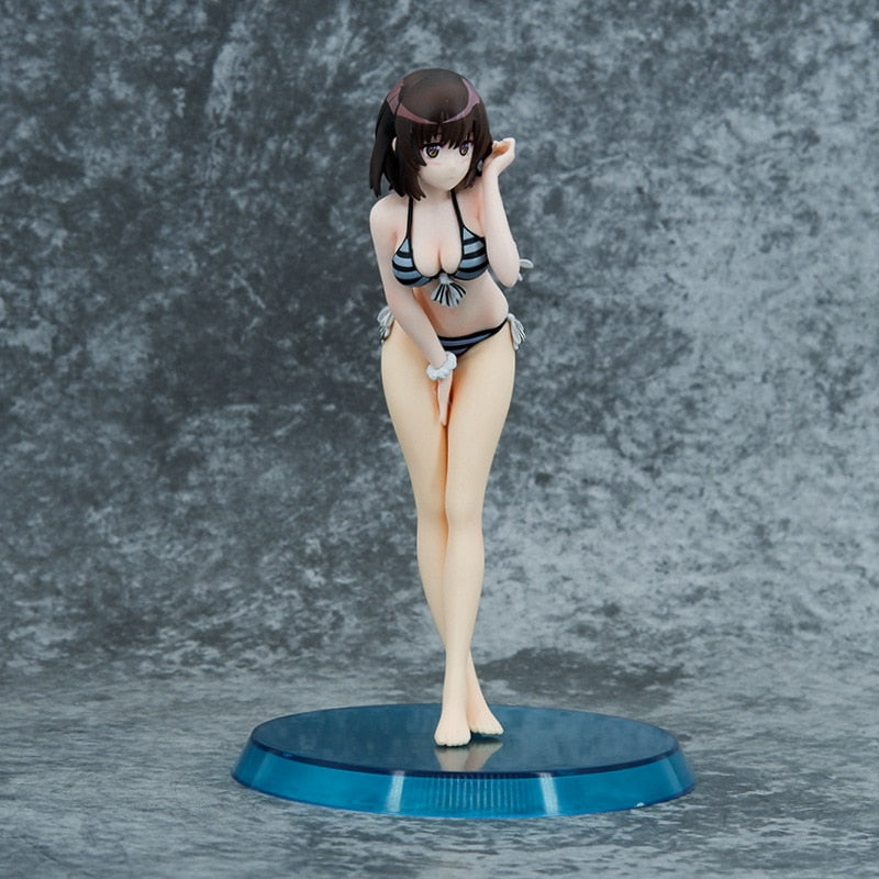 Anime Figure Sexy Swimsuit Megumi Kato Bent Over Standing Model PVC Gift Doll Collection Toys for Girls Static Decoration