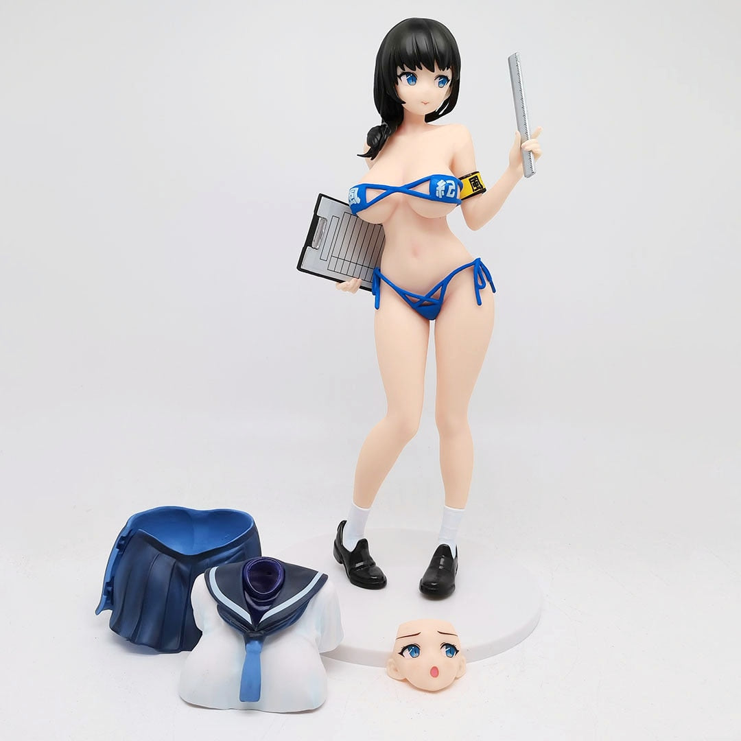 Eighteen Figure Curtain Girl Japanese Anime PVC Action Figure Toy Native Book Girl Daiki Kougyou Adult Collectible Model Doll