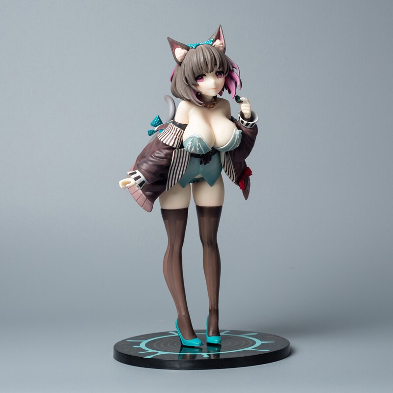 24cm Native Rocket Boy Mauve Anime Girl Figure Mauve Cat Girl Action Figure Japanese Anime Girl Collectible Model Doll Toys Gift