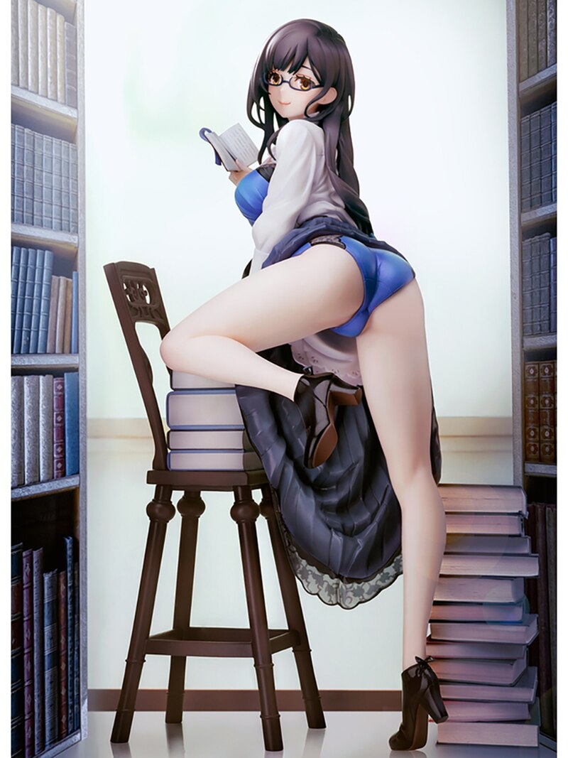 27cm Native The Literary Type Anime Figure Book Girl Akemi Mikoto Action Figure Literary Type Girl Adult Figurine Doll