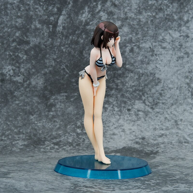 Anime Figure Sexy Swimsuit Megumi Kato Bent Over Standing Model PVC Gift Doll Collection Toys for Girls Static Decoration