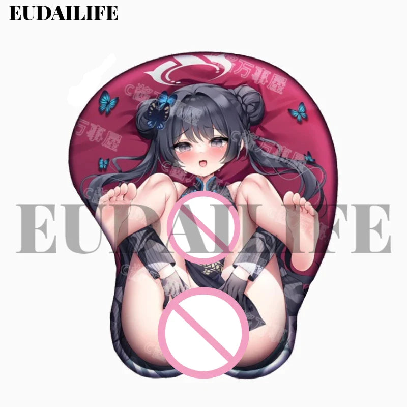 Kisaki 3D Mousepad Azur Lane Game Sumeru Sexy Hand Wrist Rest Mouse Pad Mousepad Silicone Butt Mouse Mat Office Work