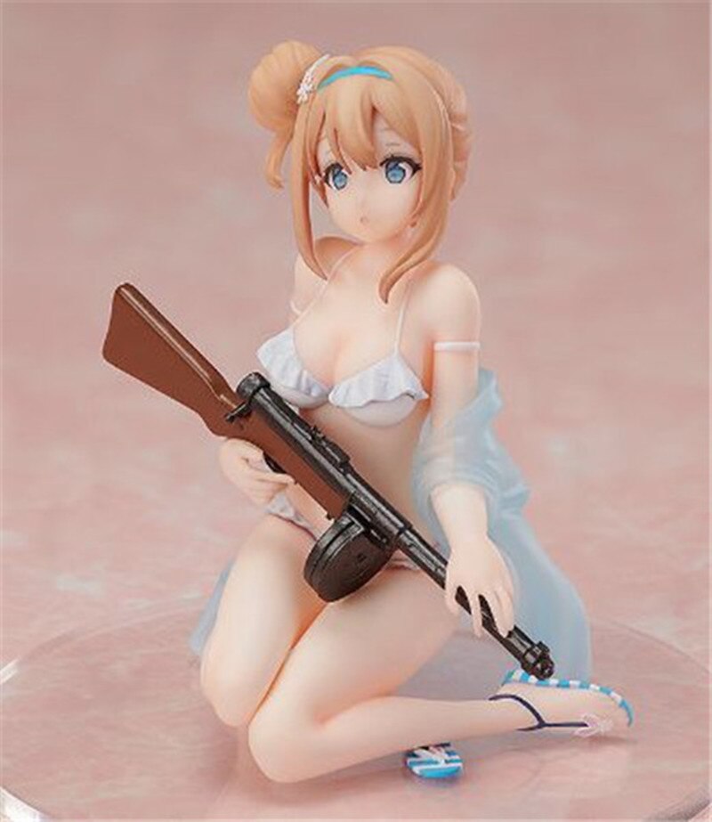 Native Anime Girls Frontline Figure Suomi KP-31 Doll Swimsuit Japanese Sexy Girl PVC Action Figurine Model Collection Toy Gift