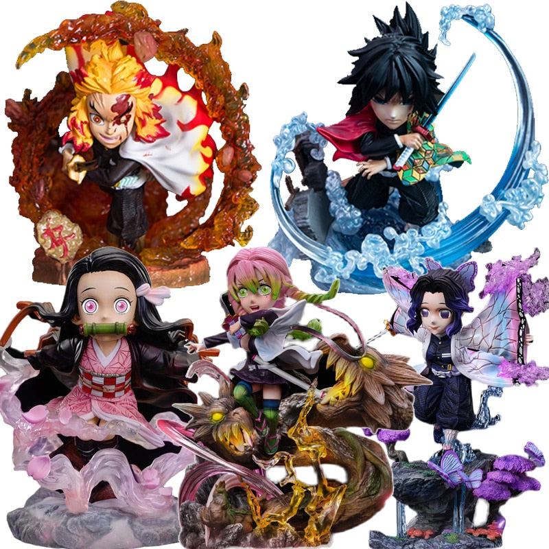 Demon Slayer Anime Figure Kimetsu No Yaiba GK Rengoku Kyoujurou Kamado Nezuko Tomioka Giyuu Action Figure PVC Model Toys Gifts