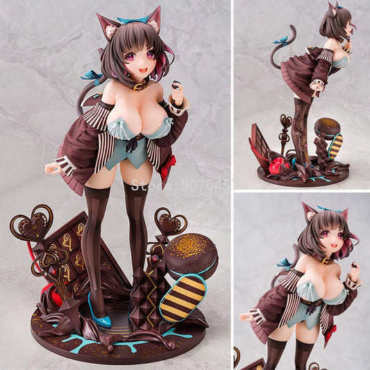 24cm Native Rocket Boy Mauve Anime Girl Figure Mauve Cat Girl Action Figure Japanese Anime Girl Collectible Model Doll Toys Gift