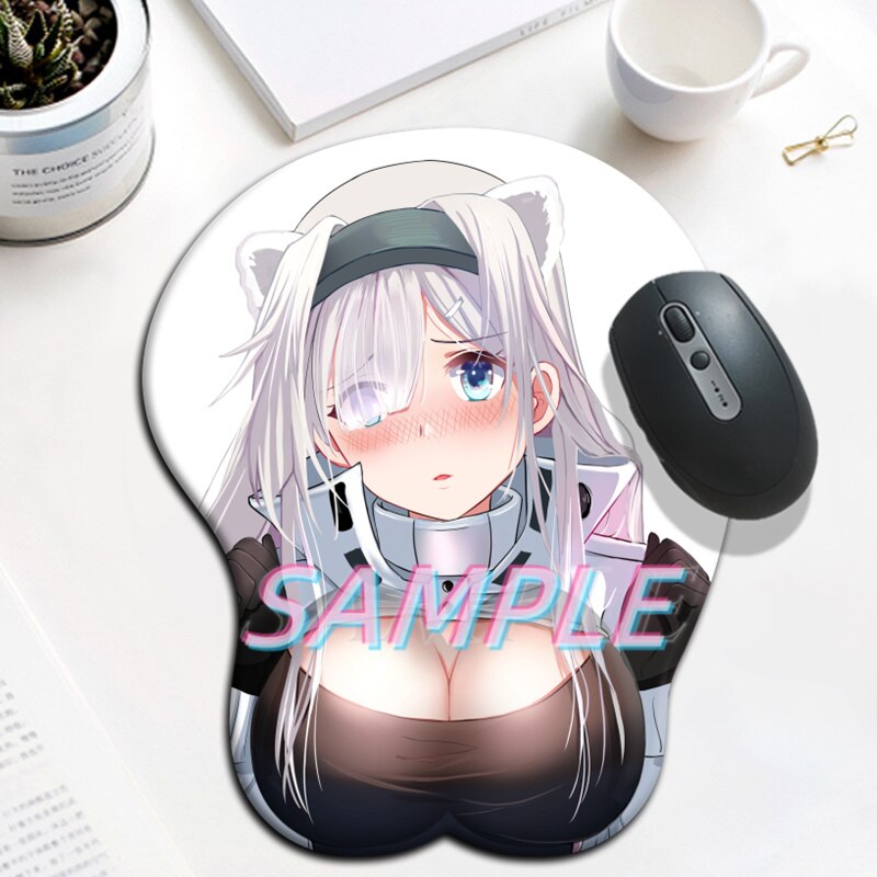 Arknights Aurora Boobs Mouse Pad Sexy Girl Big Gamer Anime Cute Wrist Rest 3D Oppai Silicone Gel Mat Mousepad