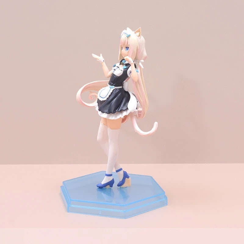 Game NEKOPARA Vanilla Chocolate Anime Figure 18CM PVC Kawaii Maid Model Static Figure Toys for Children Desktop Gift Ornament