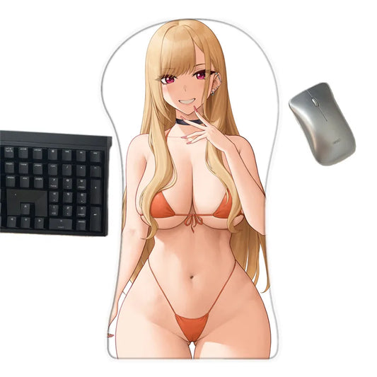 My Dress Up Darling Kitagawa Marin Bikinis Sexy 3D Whole Body Large Mouse Pad Anime Ass Oppai Mousepad kawaii desk pad