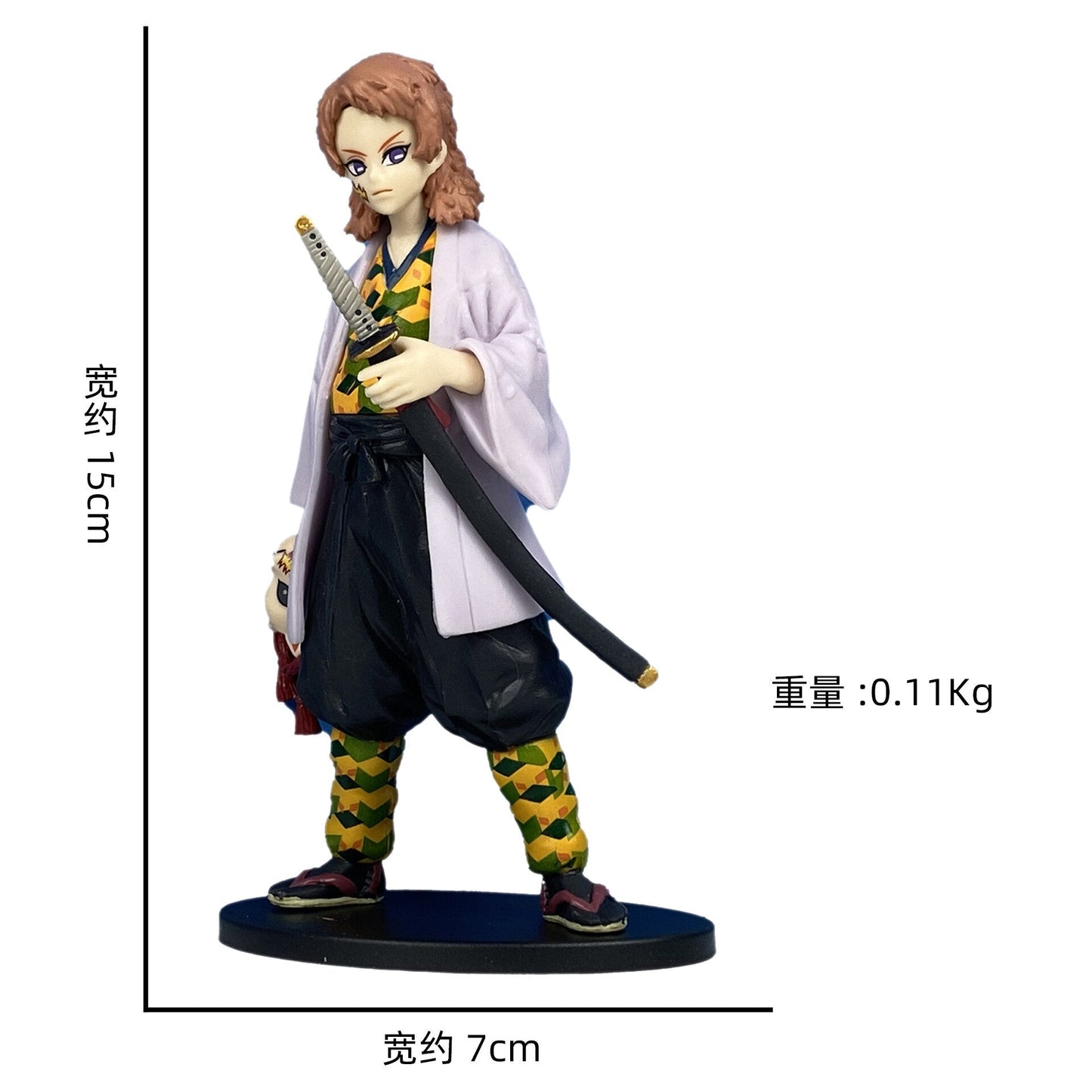 Demon Slayer Tokitou Muichirou Anime Figures PVC Toys 16cm Kanroji Mitsuri Shinazugawa Sanemi Kimetsu no Yaiba Action Doll Figma