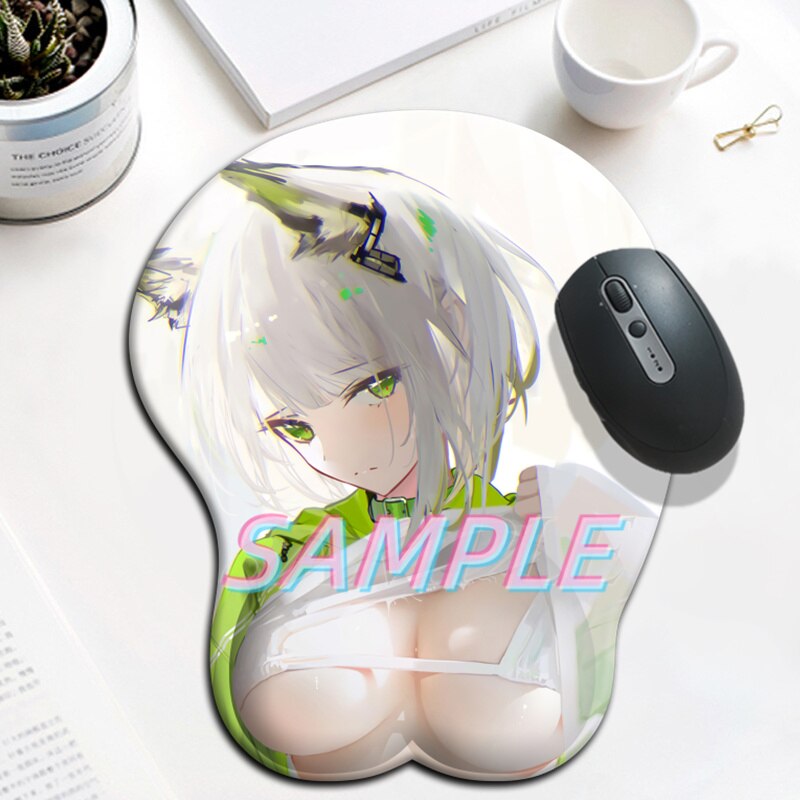 Arknights kaltsit 3D Oppai Mouse Pad Sexy Girl Big Gamer Anime Cute Wrist Rest Silicone Boobs Gel Mat Mousepad