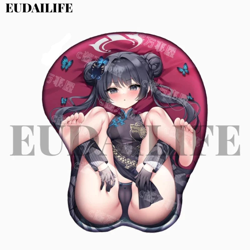 Kisaki 3D Mousepad Azur Lane Game Sumeru Sexy Hand Wrist Rest Mouse Pad Mousepad Silicone Butt Mouse Mat Office Work