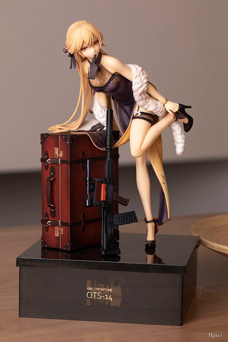 Hot Game OTs-14 Groza Figure Sexy Model Toy Gift Anime Figure Girls Frontline Action Figuine Cheongsam Weapon 23 CM