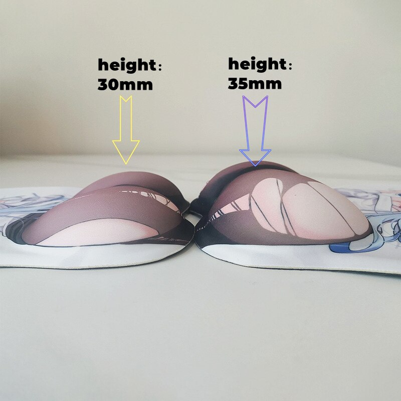 Genshin Impact hutao Sexy 3D Oppai Mouse Pad Big Gamer Anime Cute Wrist Rest Silicone Gel Mat Boobs Mousepad