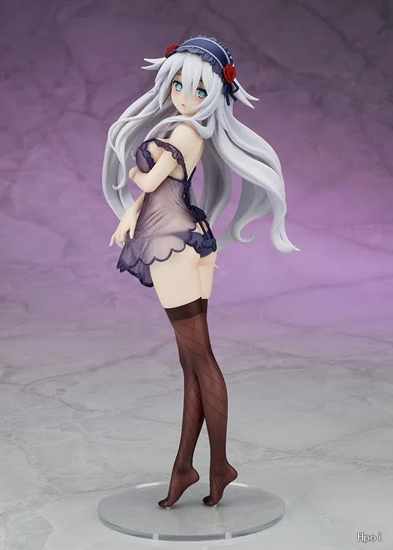 24cm NSFW Choujigen Game Neptune Black Heart Sexy Girl Baby Doll ver PVC Action Figure Toy Adult Collection Model Doll Gifts、