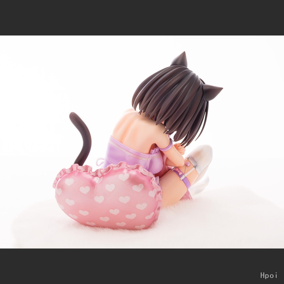 14CM Japan Anime Figure Ayaka sauce Sexy Cat Ear Girl Sitting Kawaii Beautiful Girl Model PVC Collection Static Toys Doll