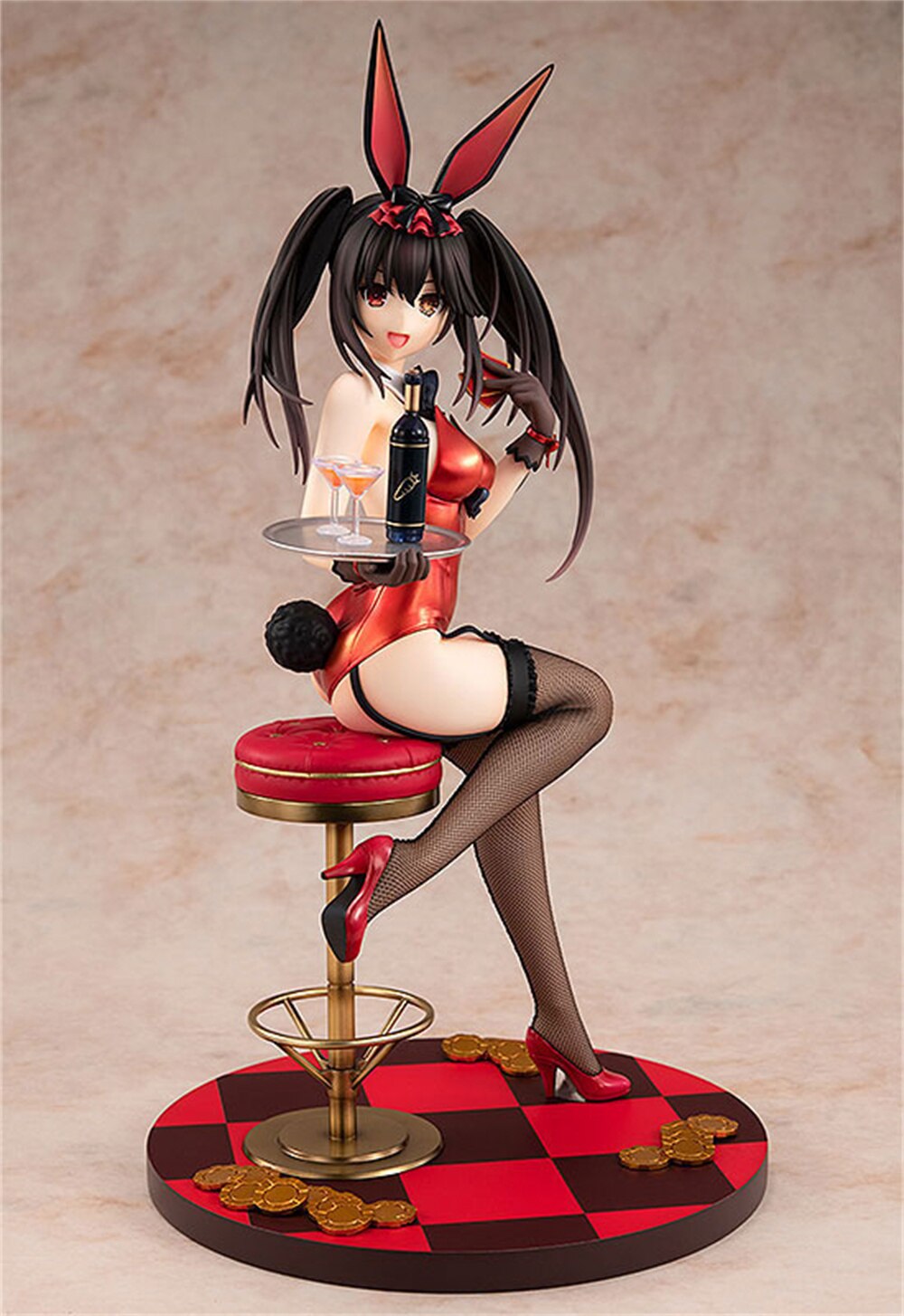 26cm Date A Live Tokisaki Kurumi 1/7 Bunny Ver PVC Action Figure Sexy Cut Girl Anime Hentai Model Dolls Collection Gift Toys