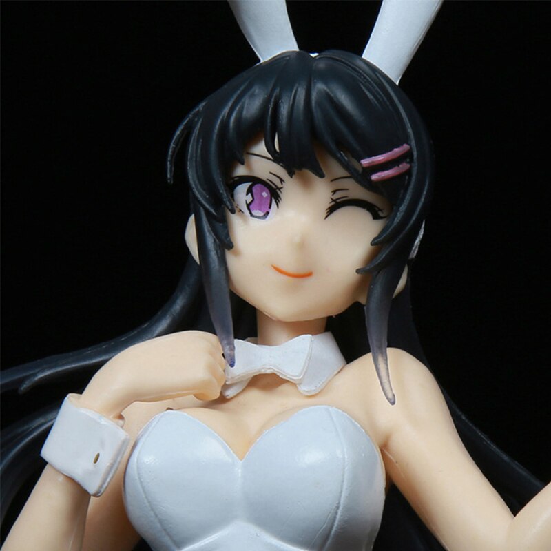 22cm Anime Rascal Does Not Dream Of Bunny Girl Senpai Action Figure Sakurajima Mai Bunny Girl Sexy Girl Collectible Model Toy