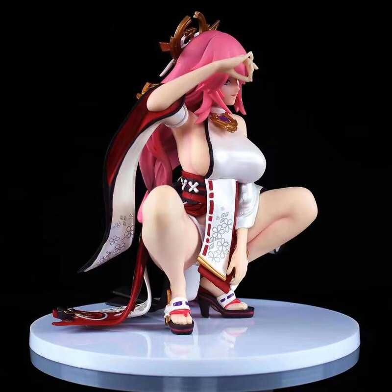 15cm Genshin Impact Yae Miko Anime Girl Figure Genshin Impact Mona Sexy Action Figure Adult Collectible Model Doll Toys Gifts