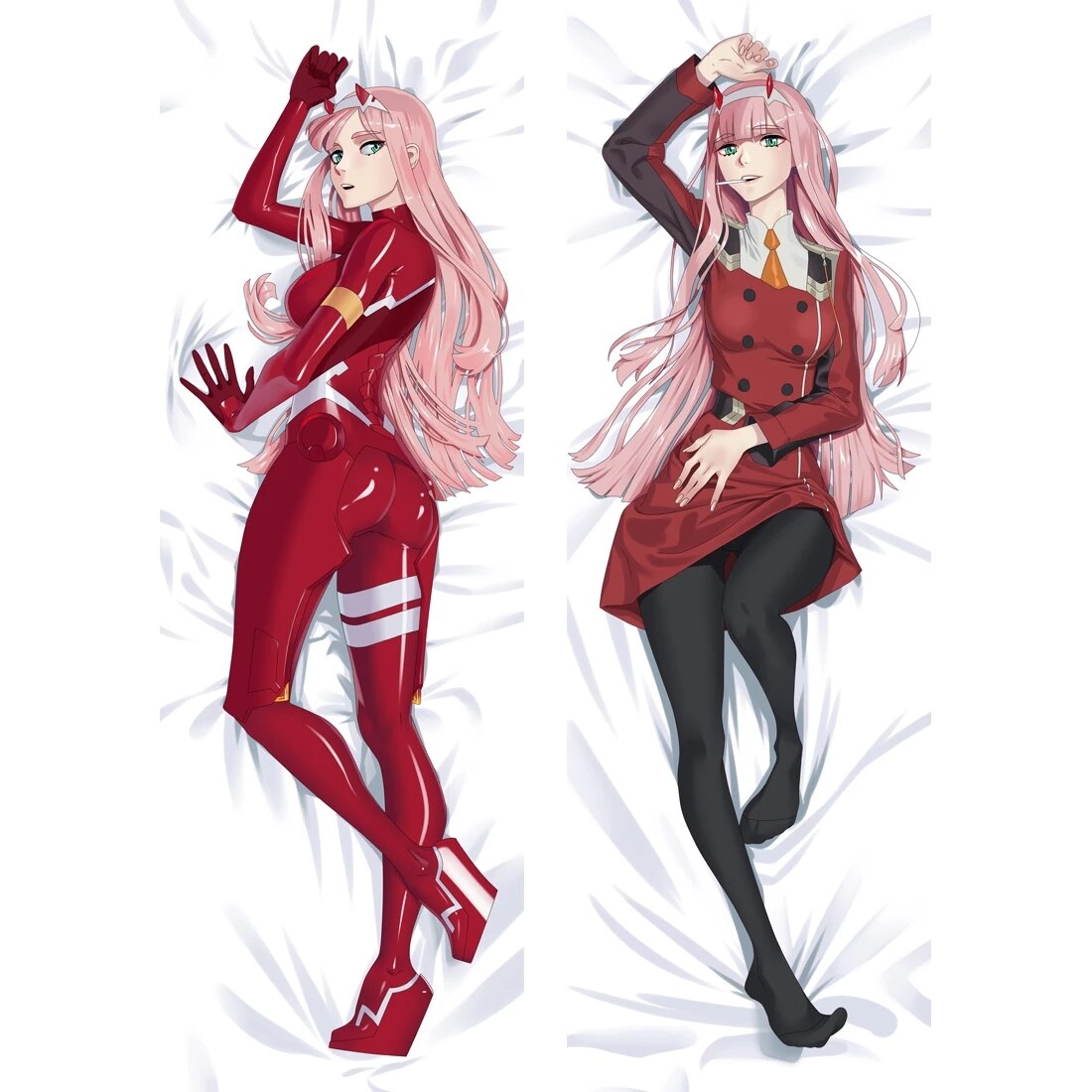 Anime DARLING in the FRANXX 02 Dakimakura Pillow Case Otaku Waifu Cushion Cover Peachskin Fullbody Throw Pillowcase Cosplay Gift