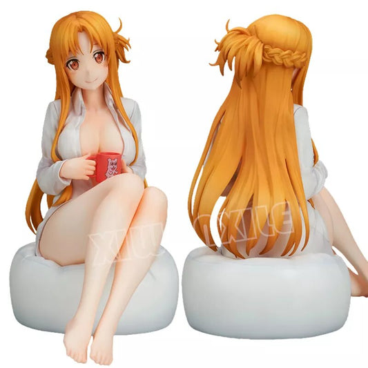 16cm Sword Art Online Alicization Sexy Anime Figure Asuna Yuuki Shirt Ver. Action Figure Titania Figurine Adult Model Doll Toys