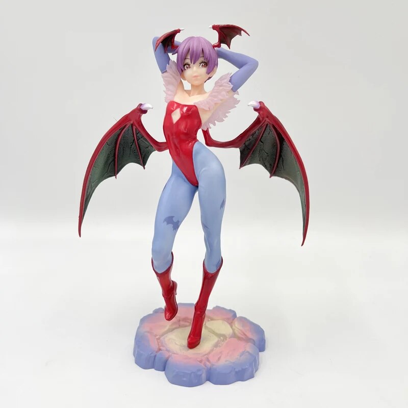 22cm Darkstalkers Bishoujo Lilith/Felicia Sexy Girl Anime Figure Vampire Morrigan Aensland Action Figure Adult Model Doll Toys