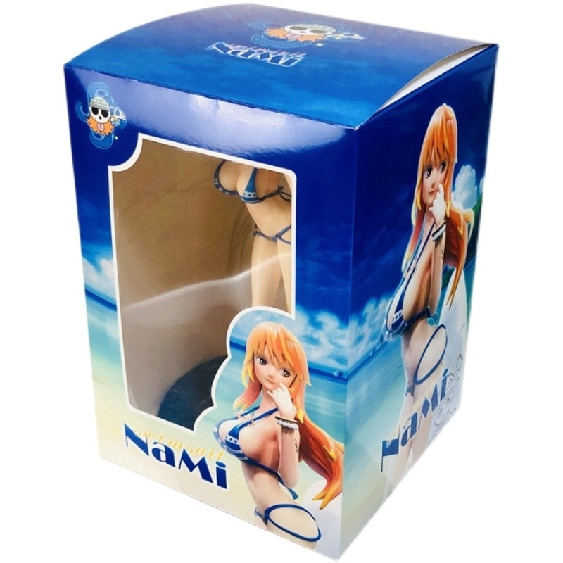 30cm One Piece Nami Figure Anime Figures Swimsuit Sexy Beach Surf Bikini Girl Action Figurine PVC Model Collection Statue Gift