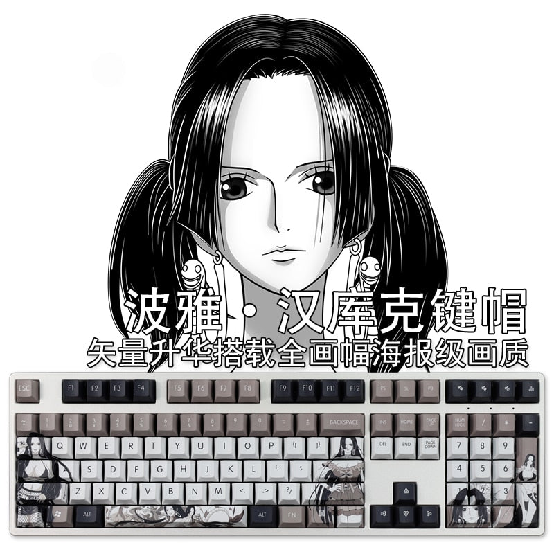 108 Keys PBT Dye Subbed Keycaps Cartoon Anime Gaming Key Caps Voyage Boa Hancock Keycap For ANSI 61 87 104 108 Layout