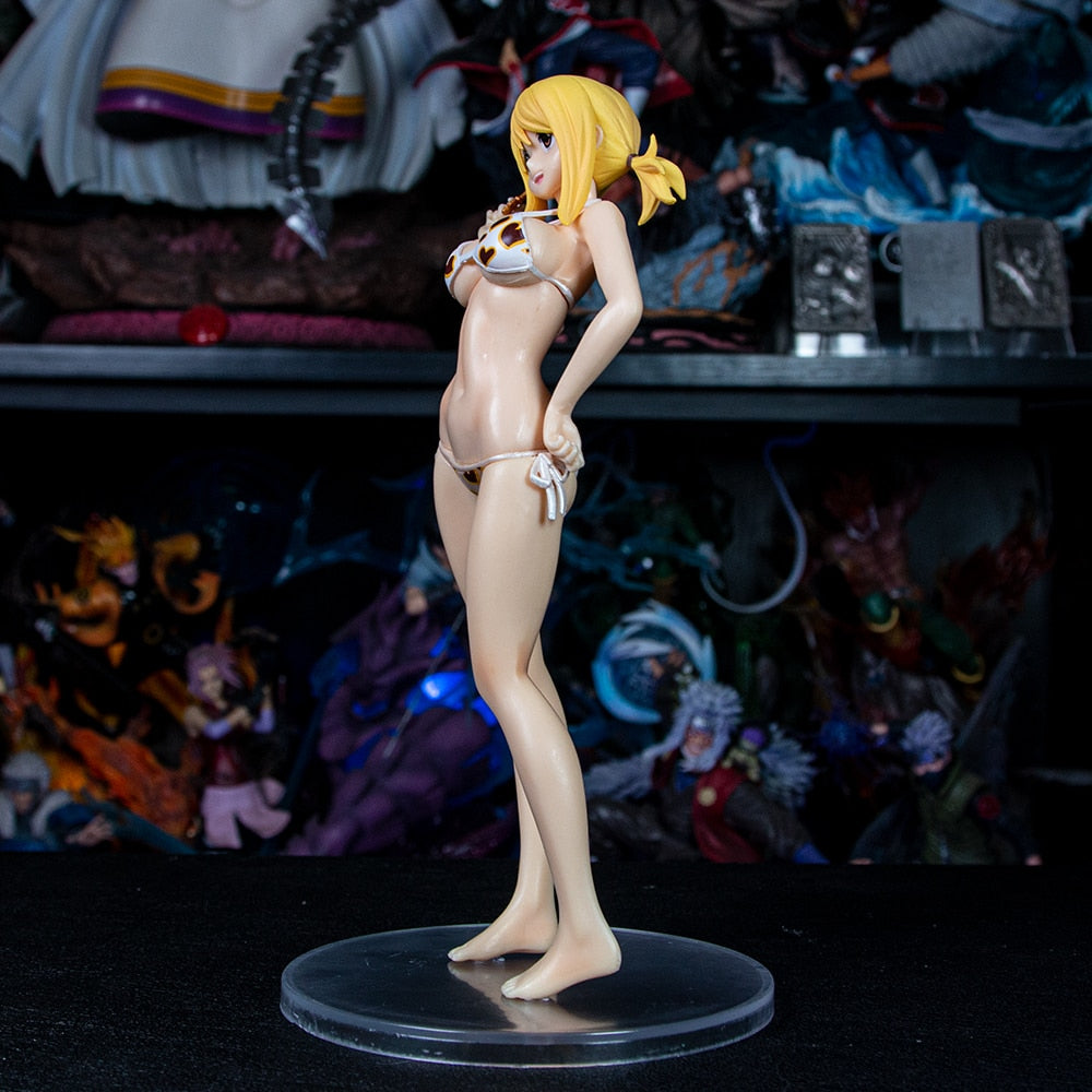 24cm Fairy Tail Lucy Heartfilia Sexy Nude Girl Model PVC Anime Action Hentai Figure Adult Collection Model Toys Doll Gift