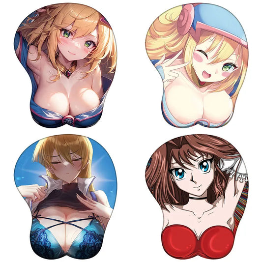 Yu Gi Oh 3D Silicone Mousepad Black Magician Girl Mazaki Anzu Wrist Support Mouse Pad Anime Oppai Sexy Girl Wrist Rest Mouse Pad