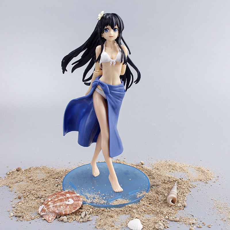 Anime My Teen Romantic Comedy Action Figure Yukinoshita Yukin Swimsuit Sexy Girl Car Decoration PVC Collect Model Dolls Toy Gift