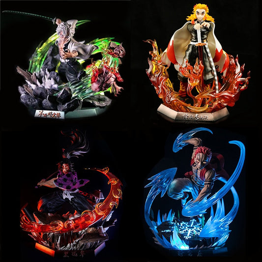 Demon Slayer Figure Kimetsu No Yaiba GK Shinazugawa Sanemi Akaza Kokushibo Rengoku Kyoujurou Action Figure PVC Model Toys