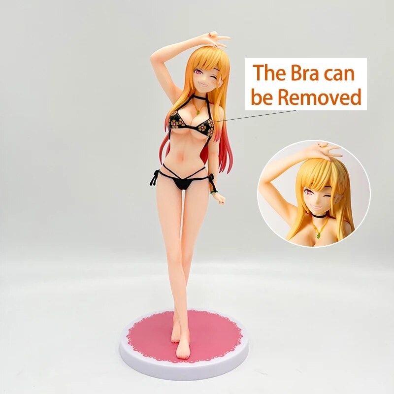 23cm My Dress-Up Darling Marin Kitagawa Sexy Anime Girl Figure Marin Kitagawa Bikini Action Figure Collectible Model Doll Toys