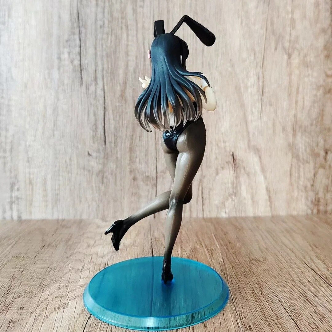 23CM Sexy Anime Figure Rascal Does Not Dream Of Bunny Girl Sakurajima Mai Sister&#39;s Dream Jump Pose Model Toys PVC Gift Doll