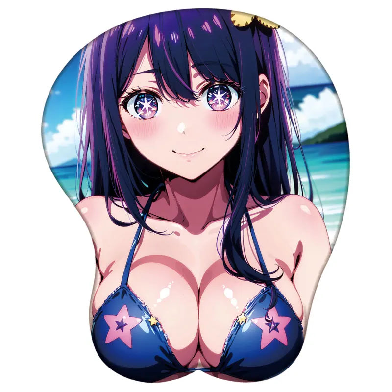 Hoshino Ai Ruby Kana Akane 3D Silicone Mousepad Anime Oshi No Ko 3D Wristband Mouse Pad Anime Gaming Diy 3D Wrist Rest Mouse Mat