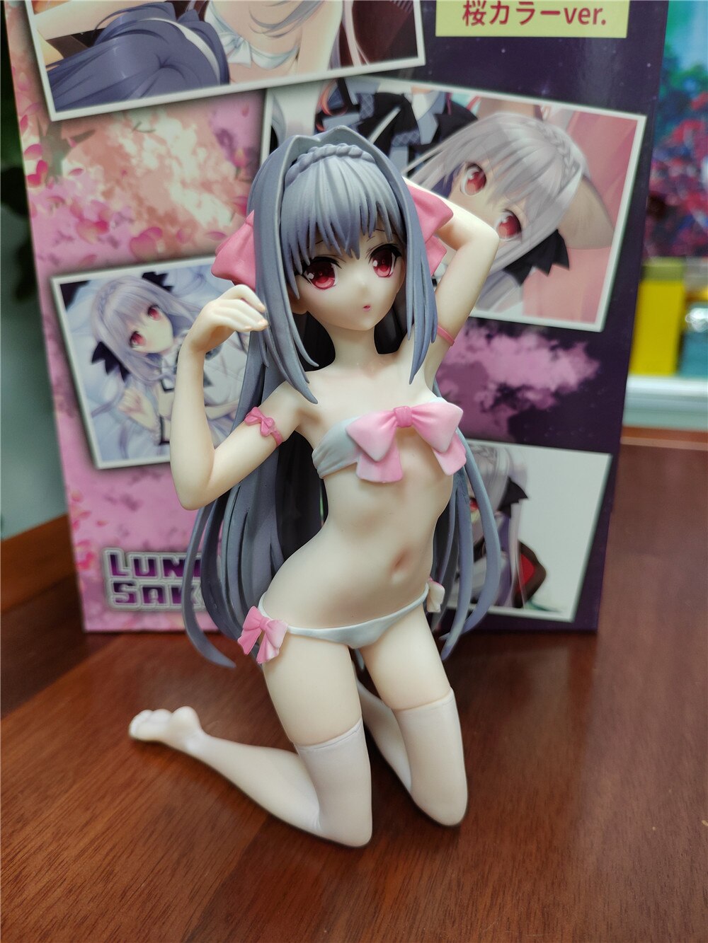 18CM Q-six Tsuki ni Yorisou Otome no Sahou Sakurakouji Luna 1/6 Premium ver PVC Action Figure Adult Collectible Model Toy doll