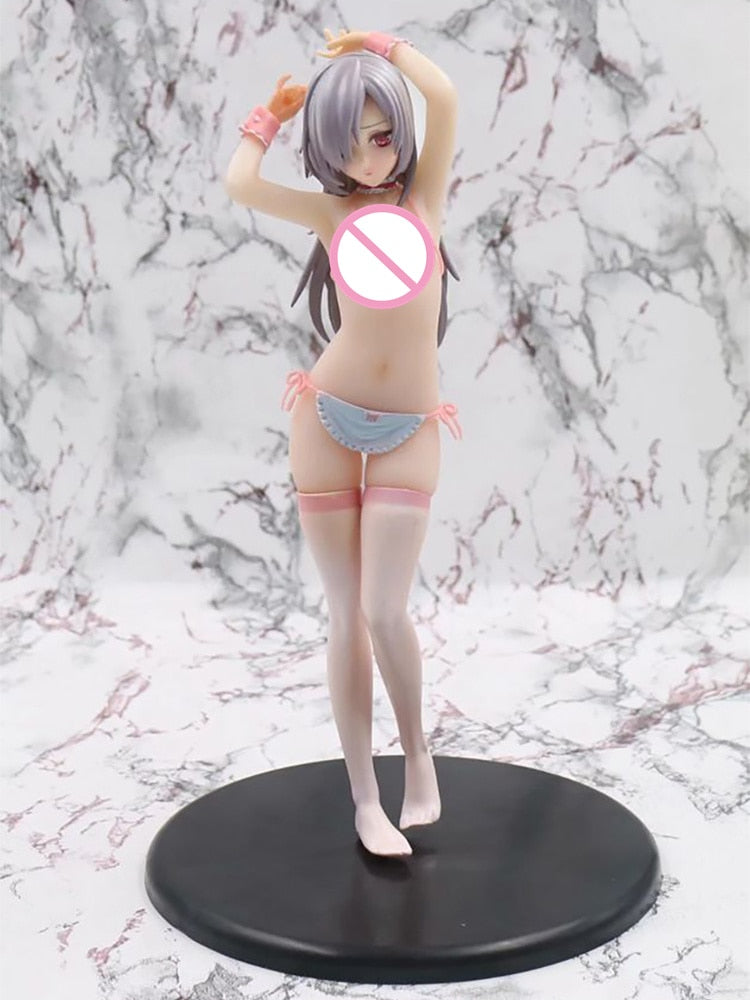 24CM Anime Action Figure Q-six Velvet Swimsuit Long &amp; Short Hair Ver. Sexy Girls 1/7 Scale Pre-Painted PVC Model Toys Brinquedos