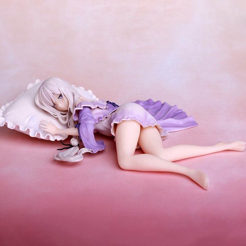 Re:Zero kara Hajimeru Isekai Seikatsu Emilia Puck 1/7 PVC Action Figure Sexy Cut Girl Anime Hentai Model Dolls Gift Toys