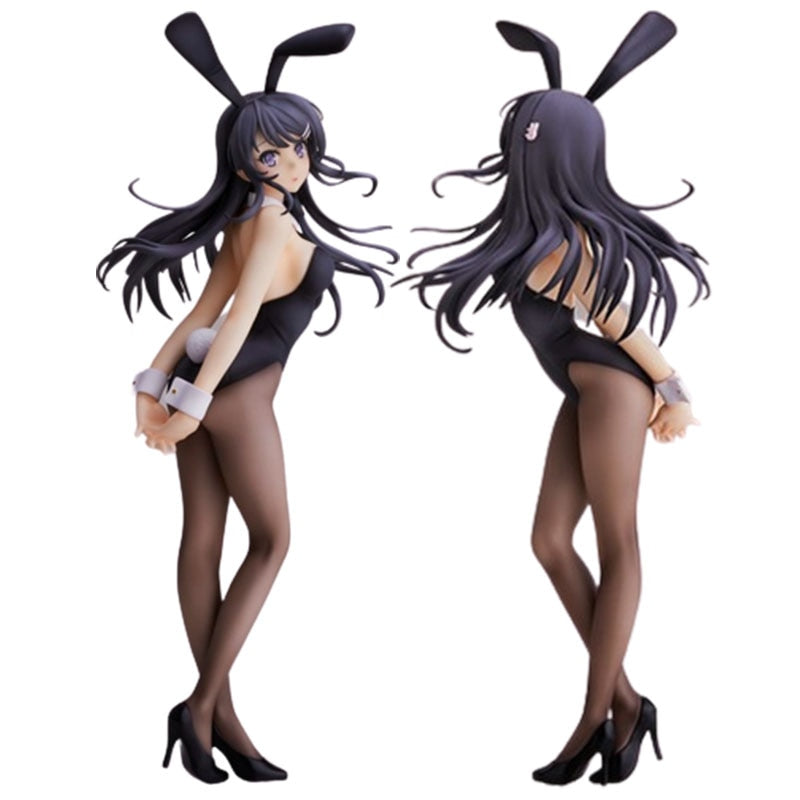 26CM Anime Figure Sakurajima Mai School Uniform Rabbit Ears Standding Model Dolls Toy Gift Collect Boxed Ornaments PVC Material