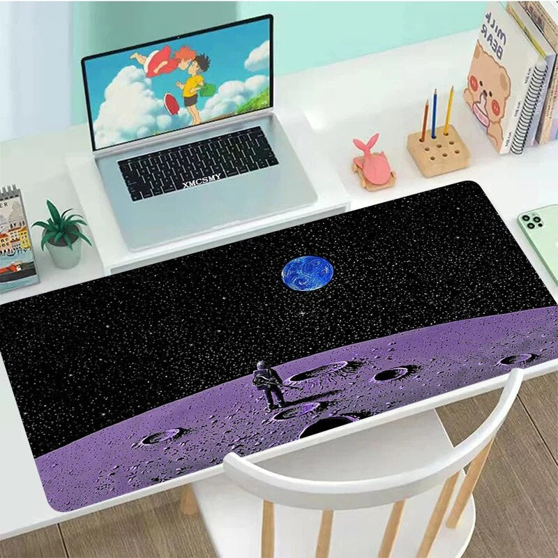 Moon Gaming Mouse Pad Pc Office Accessories Non-slip Keyboard Mat Deskmat Gamer Extended Large Mouse Pads Xxl Cheap Rubber Mats