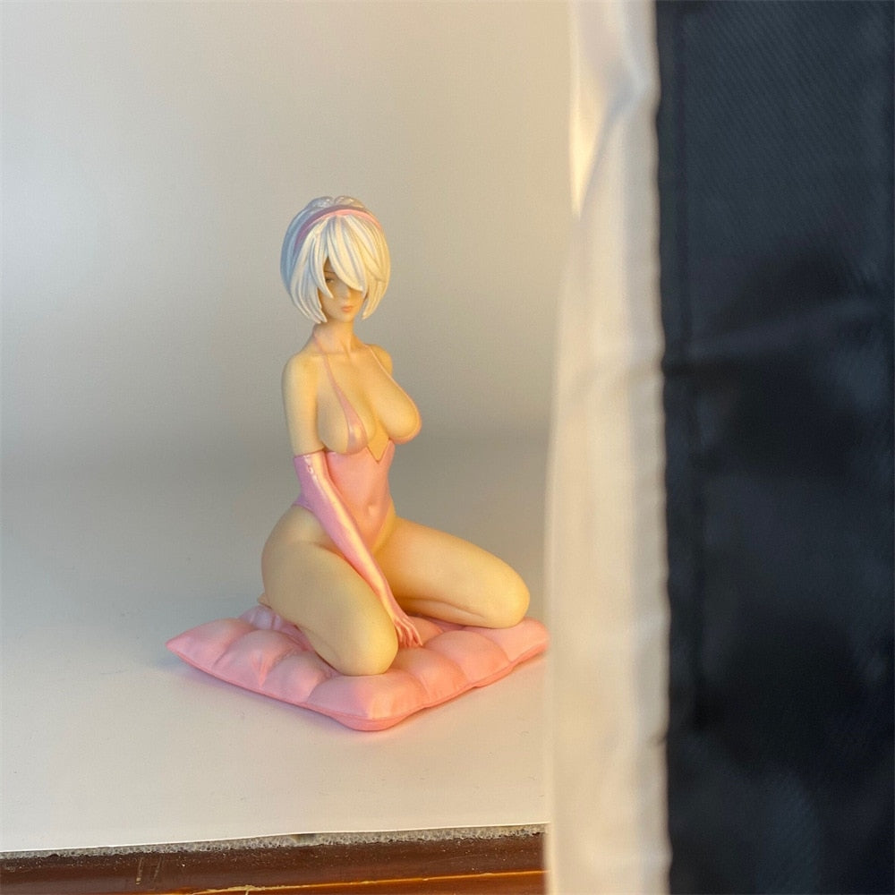 14cm Sexy kneeling Pink NieR Automata 2B Otaku Gentleman Action figure toys doll Christmas gift with box