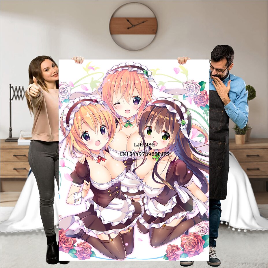 Japanese Hot Anime Cute Girl Modern Blanket Flannel Soft Plush Sofa Bed Throwing Cartoon Blankets Otaku Waifu Gift for Bed Decor