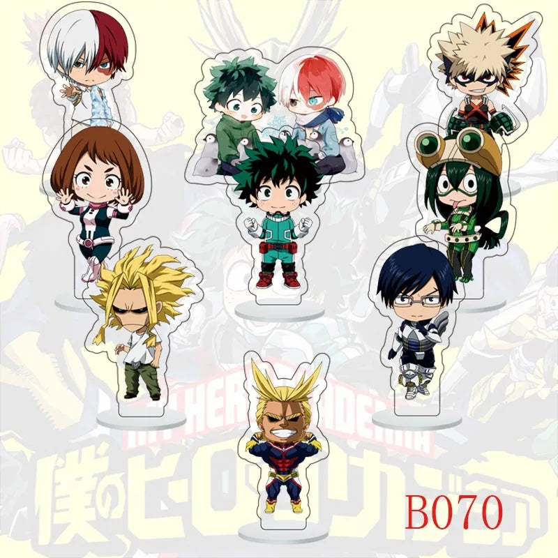 Anime My Hero Academia Midoriya Izuku Asui Tsuyu Stand Plate Keychain Kawaii Cosplay Figure Accessories Prop Christmas Gift