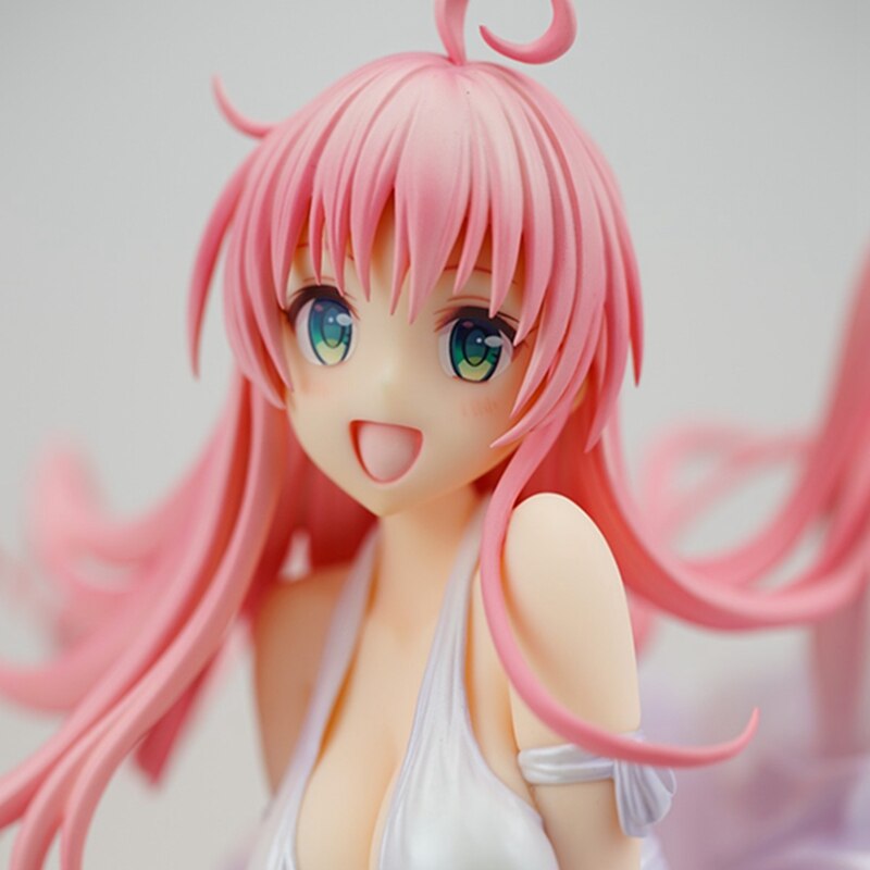 23CM Sexy Lala Satalin Deviluke Anime To LOVE Figure Cute Little Devil White Dress Soft Model Toys PVC Girls Adult Gift Doll