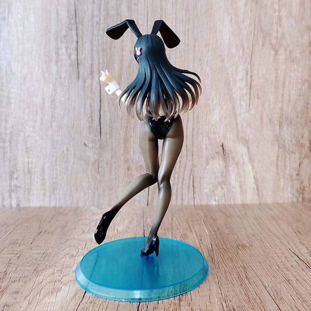 23CM Sexy Anime Figure Rascal Does Not Dream Of Bunny Girl Sakurajima Mai Sister&#39;s Dream Jump Pose Model Toys PVC Gift Doll